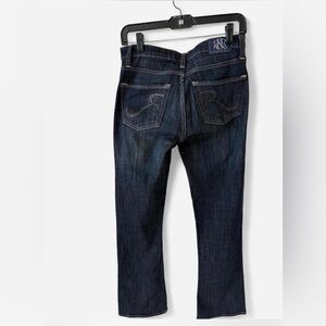 Rock & Republic Dark Wash Mid rise Bootcut Jeans Womens 8 Embellished Pockets